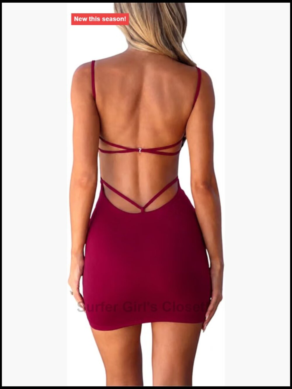 Backless Bodycon Mini Dress Sleeveless Double Layer Club Party
